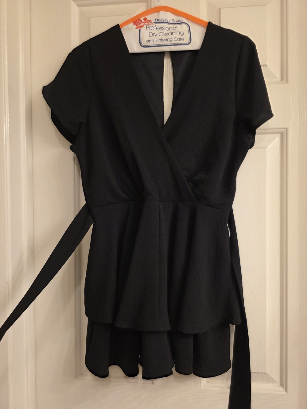 Altar'd State Black Wrap Peplum Tunic